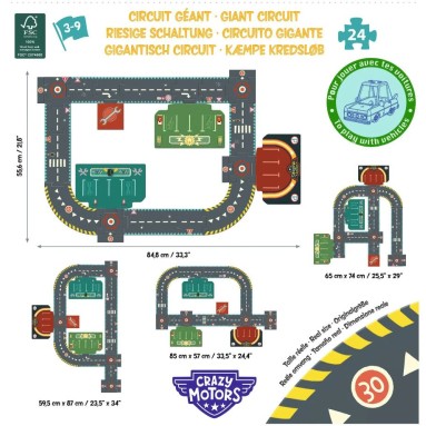 Puzzle Crazy Motors - Circuito gigante