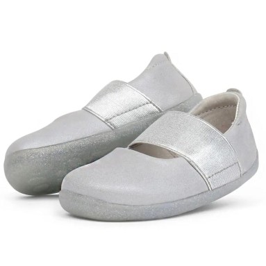 Bobux Step Up - Demi Ballet Silver - Tg 18 EU